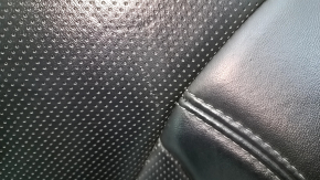 Driver's seat back upholstery for Jeep Cherokee KL 19-23, black leather, perforated, heated, dented, scratched