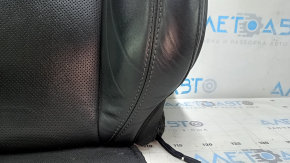 Driver's seat back upholstery for Jeep Cherokee KL 19-23, black leather, perforated, heated, dented, scratched