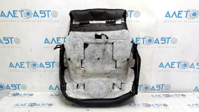 Jeep Cherokee KL 19-23 passenger seat cushion upholstery, black leather, perforated, heated, dented