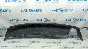 Rear bumper lip VW Passat b8 16-19 USA R-Line, gloss black, scratches, dented
