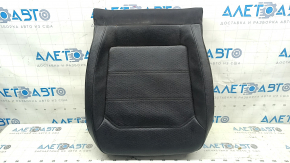 Driver's seat cushion upholstery for VW Passat b8 16-19 USA, black leather, with black stitching, perforated, heated, cleanable