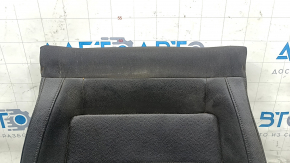 Driver's seat cushion upholstery for VW Passat b8 16-19 USA, black leather, with black stitching, perforated, heated, cleanable