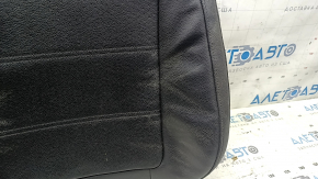 VW Passat b8 16-19 USA passenger seat back upholstery, black leather, with black stitching, perforated, heated, cleanable