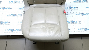 Rear row of seats, 2nd row, right, Nissan Pathfinder 13-16, beige leather, wrinkled, scratches