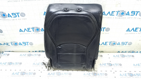 Backrest of the rear row of seats, 2nd row, left, Infiniti QX50 19-21, black leather, with a seat belt, dry-cleanable, wrinkled