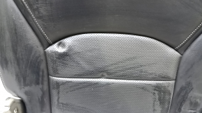 Backrest of the rear row of seats, 2nd row, left, Infiniti QX50 19-21, black leather, with a seat belt, dry-cleanable, wrinkled