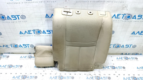 Rear seat back, 2nd row, right, Nissan Rogue 14 - beige leather, dry cleanable, scratches, creases