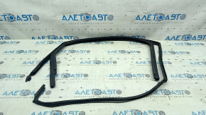 Upper rear left door molding VW Passat b8 16-19 USA matte with glass seal, tear