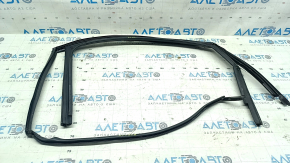 Upper rear right door molding for VW Passat b8 16-19 USA matte with glass seal