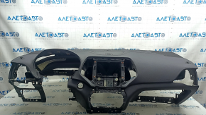 Jeep Cherokee KL 14-23 black front dashboard without airbag, battered, scratches
