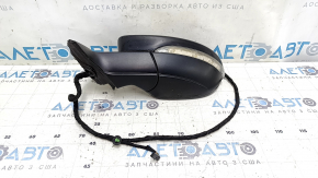 Left side mirror assembly for VW Passat b8 16-19 USA, 10+2 pins, turn signal, BSM, heated, black LC9X, sand, scratches, chips
