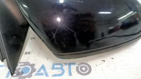 Right side mirror assembly for VW Passat B8 16-19 USA, 10+2 pins, turn signal, BSM, heated, black LC9X, sand, scratches