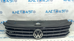 Radiator grille with badge VW Passat b8 16-19 USA R-Line, under radar and cruise control, sand