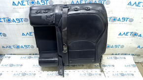 Backrest of the rear row of seats, 2nd row, left, Infiniti QX50 19-21, black leather, with a seat belt, dry-cleanable, wrinkled