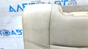 Rear seat backrest, 3rd row, left, Nissan Pathfinder 13-16, beige leather, dry-cleanable, wrinkled