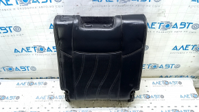 Backrest of the rear row of seats, 3rd row, right, Infiniti JX35 QX60 13-15, black leather, perforated, wrinkled