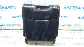 Backrest of the rear row of seats, 3rd row, left, Infiniti JX35 QX60 13-15, black leather, perforated, wrinkled