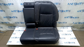 Rear seats, 2nd row, left, Infiniti JX35 QX60 13-13, black leather, with belt, with armrest, dented, scratches