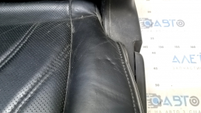 Rear seats, 2nd row, left, Infiniti JX35 QX60 13-13, black leather, with belt, with armrest, dented, scratches