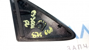 Triangle plug for the front left door of a Lexus ES300h ES350 13-18, gloss black, scratches, broken fastener