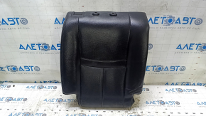 Back of the rear row of seats, 2nd row, right, Nissan Rogue 14-16, black leather, wrinkled, needs cleaning