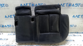 Rear seat back, 2nd row, left, Nissan Rogue 14-16, black leather, perforated, scratches