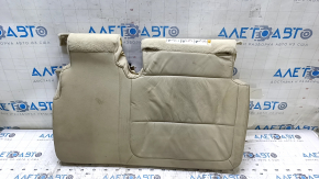 Rear seat cushion trim, 2nd row, left, 2nd row, Ford Flex 13-19, leather, beige