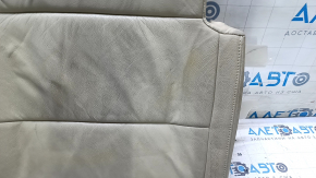 Rear seat cushion trim, 2nd row, left, 2nd row, Ford Flex 13-19, leather, beige