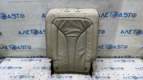 Back of the rear row of seats, 2nd row, right, Lincoln MKX 16-18, beige leather, dry-cleanable, wrinkled