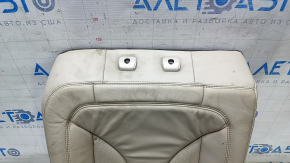 Back of the rear row of seats, 2nd row, right, Lincoln MKX 16-18, beige leather, dry-cleanable, wrinkled
