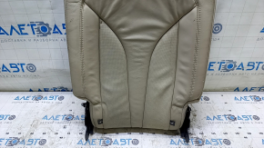 Back of the rear row of seats, 2nd row, right, Lincoln MKX 16-18, beige leather, dry-cleanable, wrinkled