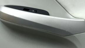 Door trim, rear left, Toyota Prius 30 10-15, gray with gray cloth insert, gray cloth armrest, gray molding structure, scuffs, scratches, dry cleaning