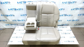 Rear seats, 2nd row, left, Nissan Pathfinder 13-16, beige leather, needs cleaning, dent