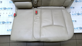 Rear seats, 2nd row, left, Nissan Pathfinder 13-16, beige leather, needs cleaning, dent