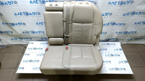 Rear seats, 2nd row, left, Nissan Pathfinder 13-16, beige leather, needs cleaning, dent