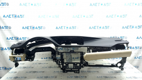 Lexus ES300h ES350 13-18 black dashboard with beige trim and airbags