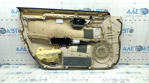 Front right door panel for Lexus ES300h ES350 13-15 beige with beige leather insert, beige leather armrest, glossy wood molding, scratches