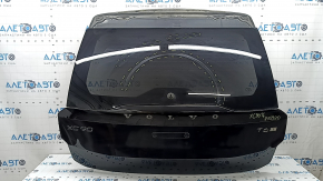 The trunk door is bare with glass, Volvo XC90 16-22 tinted, black 717, scratches on the glass.
