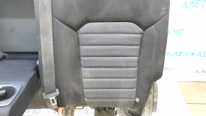 Rear seat, 2nd row, upper left, Ford Edge 15-24, black cloth, with armrest, with belt, for cleaning