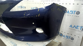 Bare front bumper for Lexus ES300h ES350 2013-2015 pre-restored, with parking sensors, blue 8V3, cracked, scratches