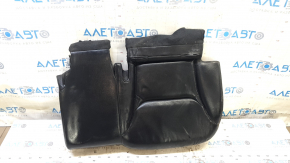 Rear seat cushion, 2nd row, left, Mazda CX-9 16-17, black leather, perforated, wrinkled