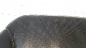 Rear seat cushion, 2nd row, left, Mazda CX-9 16-17, black leather, perforated, wrinkled