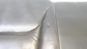 Rear seat cushion, 2nd row, left, Mazda CX-9 16-17, black leather, perforated, wrinkled