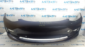 Tesla Model 3 18" bare front bumper - PMNG graphite, suitable for parking sensors, sand, scratches, chips
