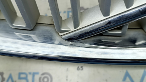 Volvo XC90 16-19 grille with gray badge, chrome frame, under the camera, sand, chrome trim
