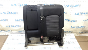 Ford Edge 15-24 black cloth rear seat backrest, 2nd row, left, with armrest and seat belt
