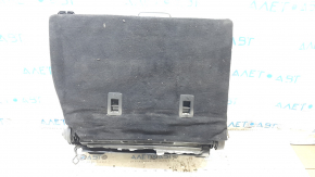 Backrest of the rear row of seats left 2nd row Lincoln MKC 15-19 black leather, with belt and armrest, perforation,
