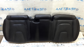 Ford Edge 15-24 rear seat cushion, black leather, titanium, perforation, scratches, dents, broken foam