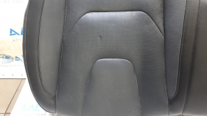 Ford Edge 15-24 rear seat cushion, black leather, titanium, perforation, scratches, dents, broken foam