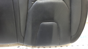 Ford Edge 15-24 rear seat cushion, black leather, titanium, perforation, scratches, dents, broken foam